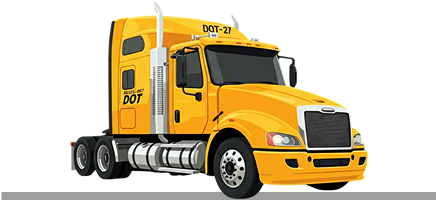 Illustration of a truck with basic compliance graphics