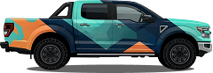A truck with professional wrap